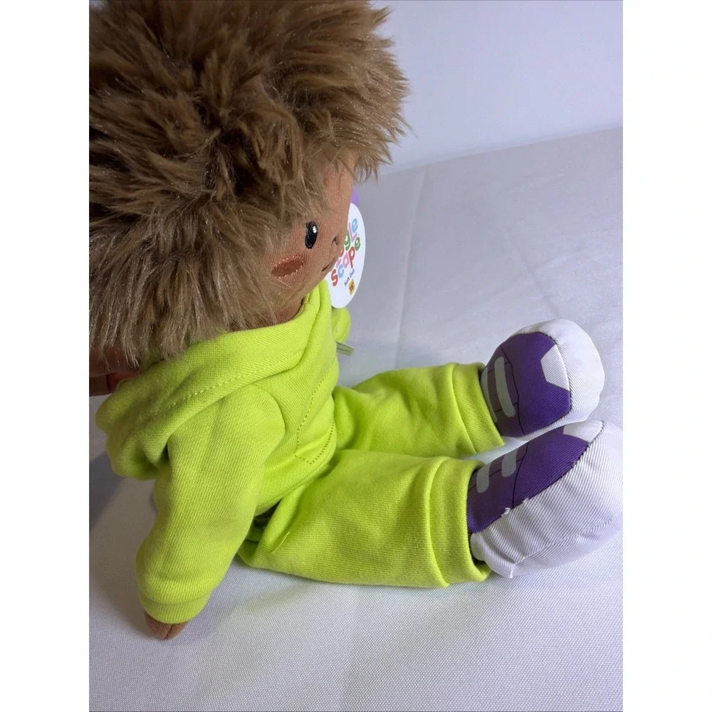 Gigglescape Soft AA Boy Doll in Lime Green Sweatsuit 15